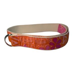 Lilly Pulitzer Belt Canvas Tropical Floral Print‎ D Ring Women M Cotton
